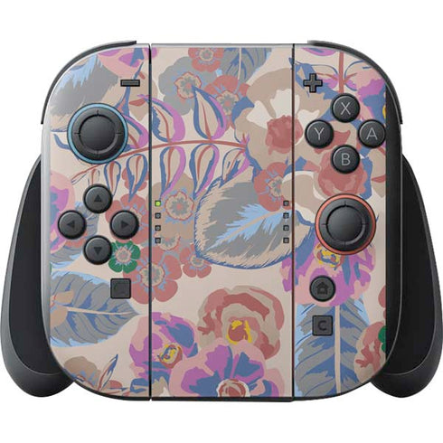 Warm Taupe Floral Nintendo Switch 2 (2025) with Joy-Con Skin